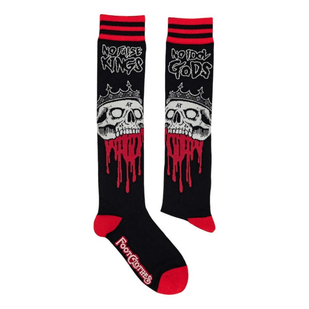 Footclothes - No False Kings Split L/R Design Kniehoge sokken - Multicolours